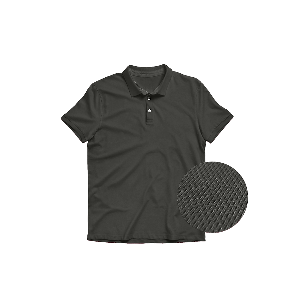 dark grey color custom made microfiber polo tee in Malaysia