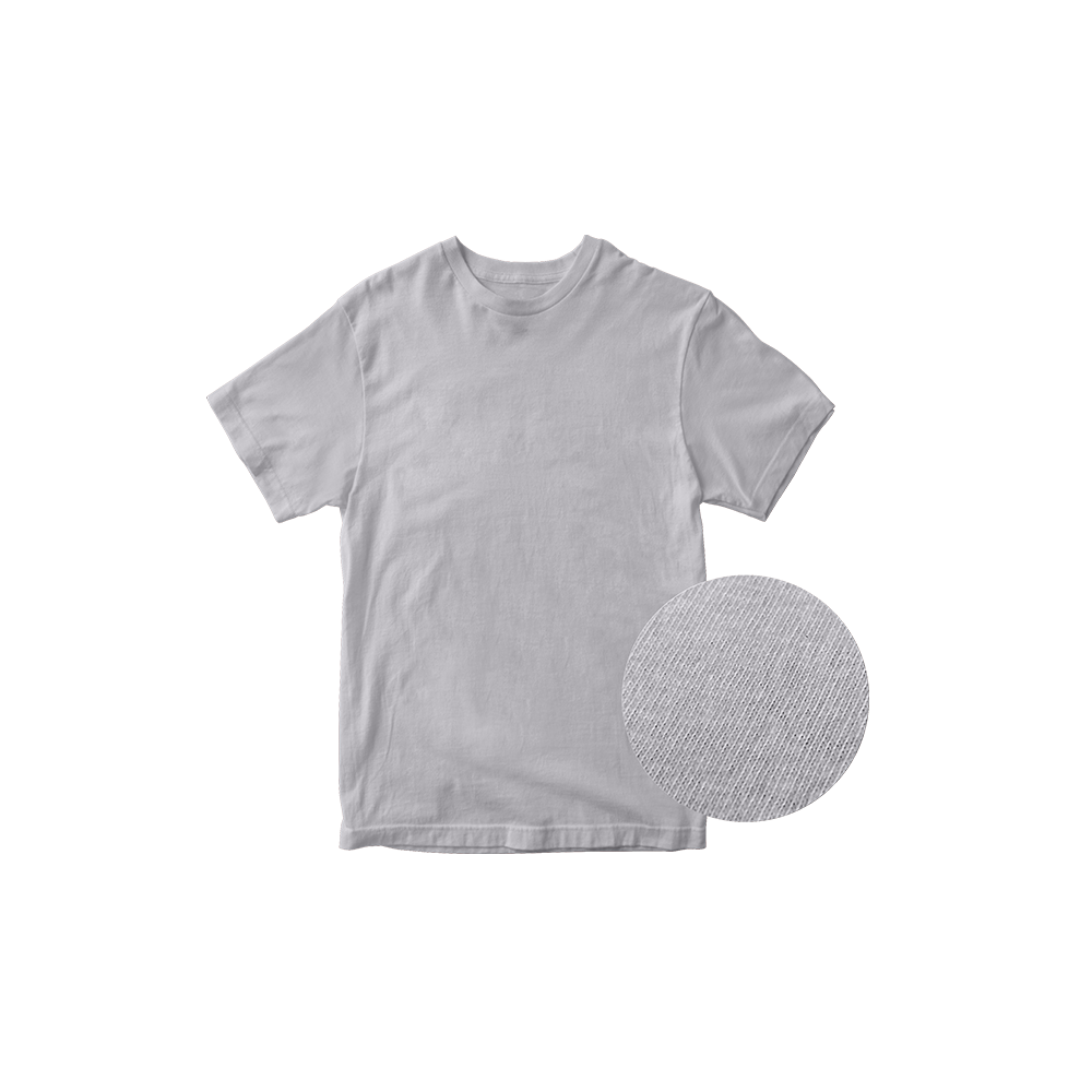 light grey color custom made round neck tshirt in Malaysia